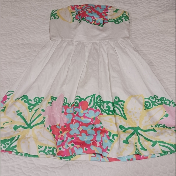 Lilly Pulitzer Lottie Dress Resort White Mariposa Placed - Picture 7 of 15